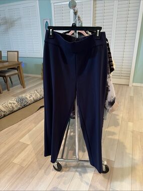 Studio Works Navy Straight-Leg Stretch Pants